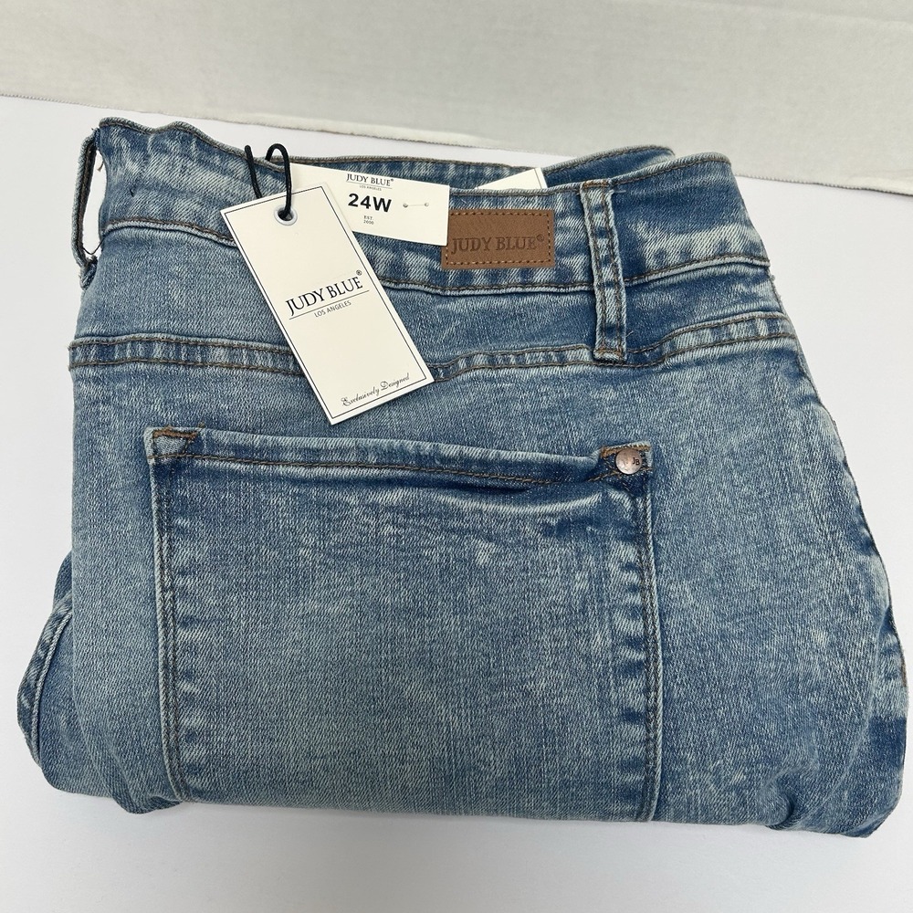 Judy Blue NWT Skinny Fit Acid Wash Hi-Rise Jeans Size 24W Style #88158